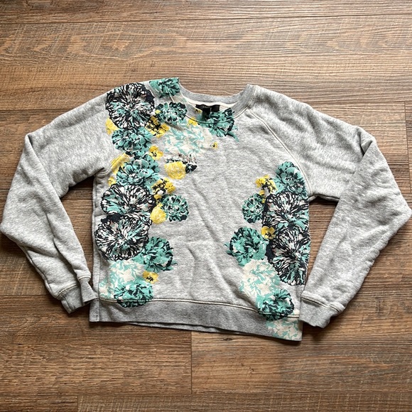 EUC J CREW Floral Crewneck Sweater - Picture 3 of 7